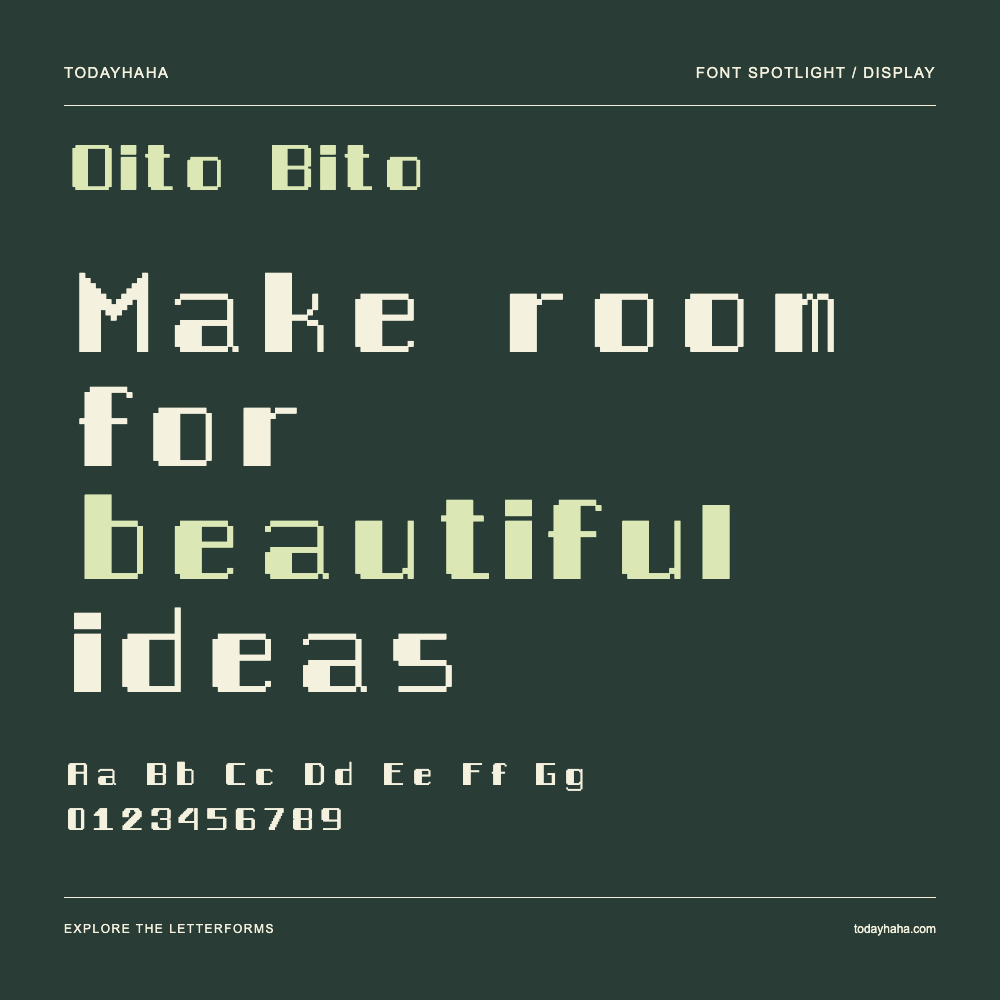 Oito Bito — Typografieposter mit Beispieltext