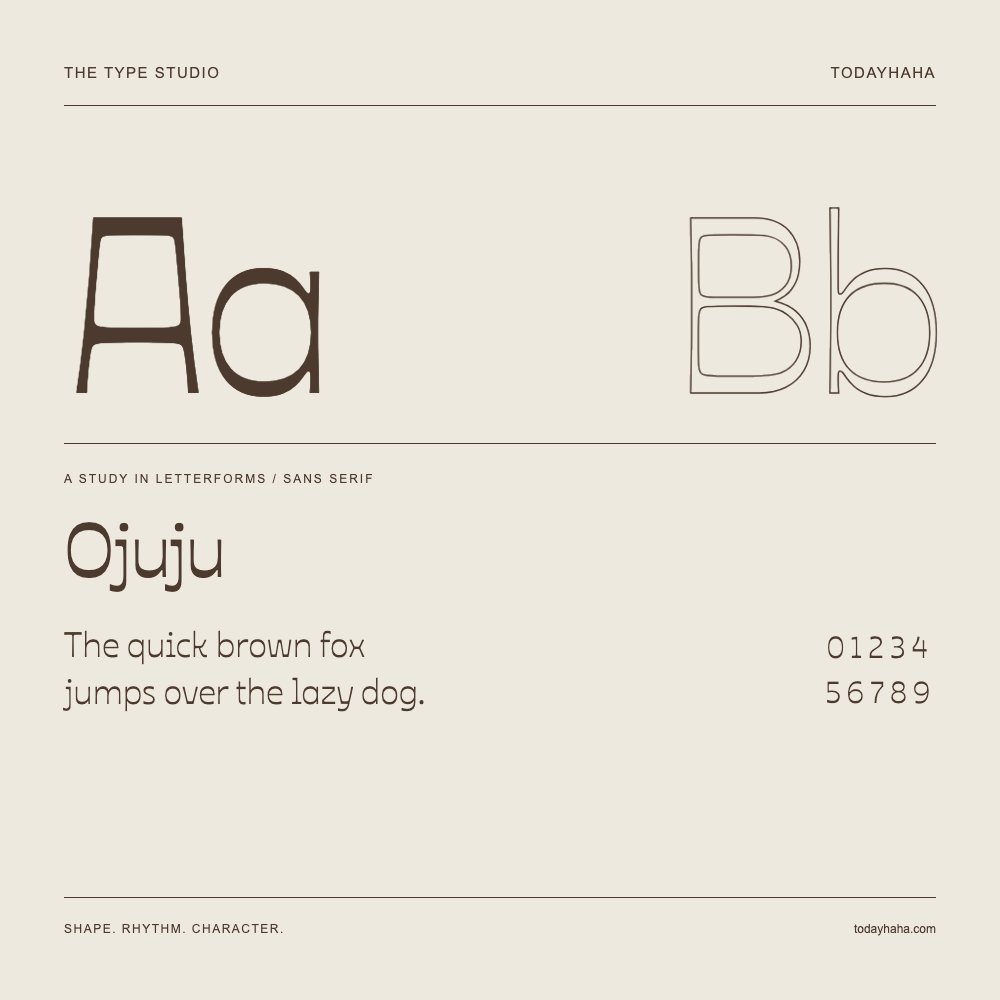 Ojuju — 字形展示:示例句子与数字