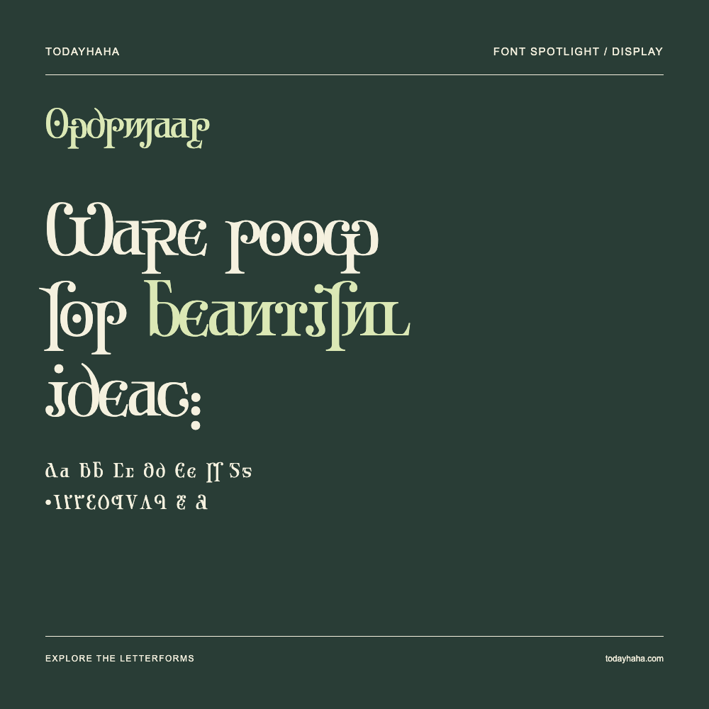 Ondrwaax — Typografieposter mit Beispieltext