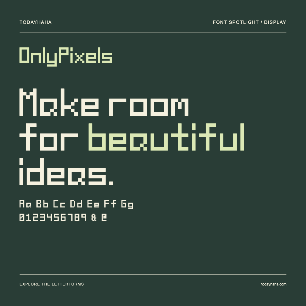OnlyPixels — Typography poster with sample text