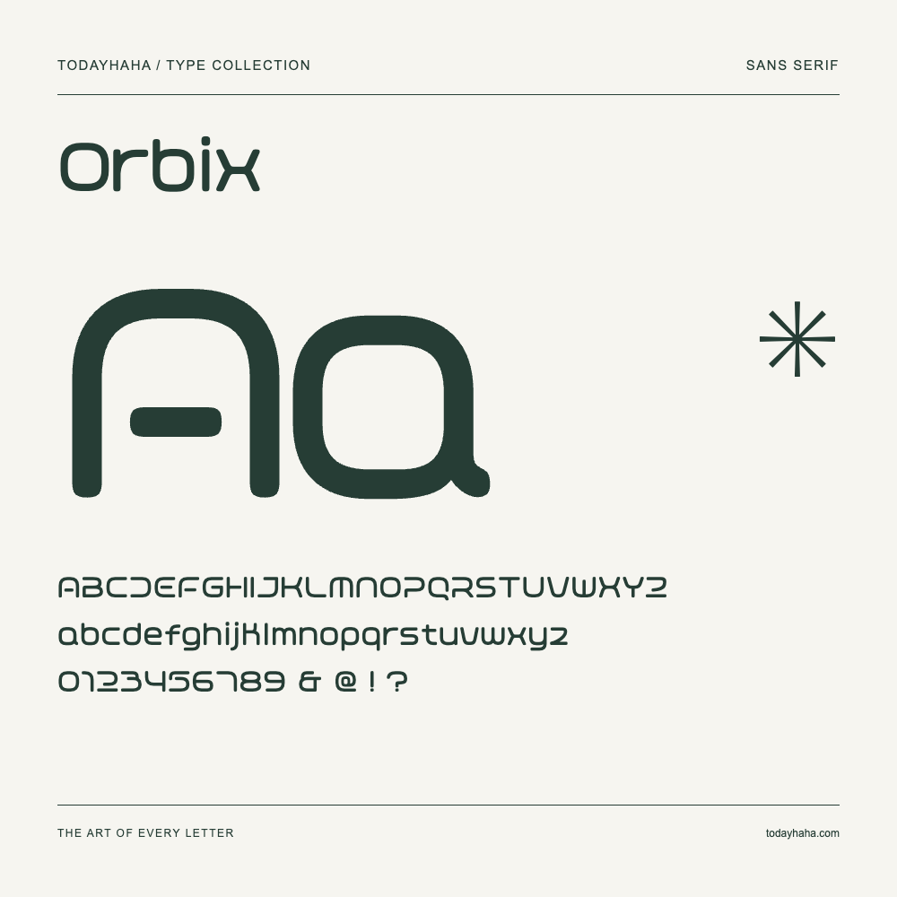 Orbix — Muestra de mayúsculas, minúsculas y números
