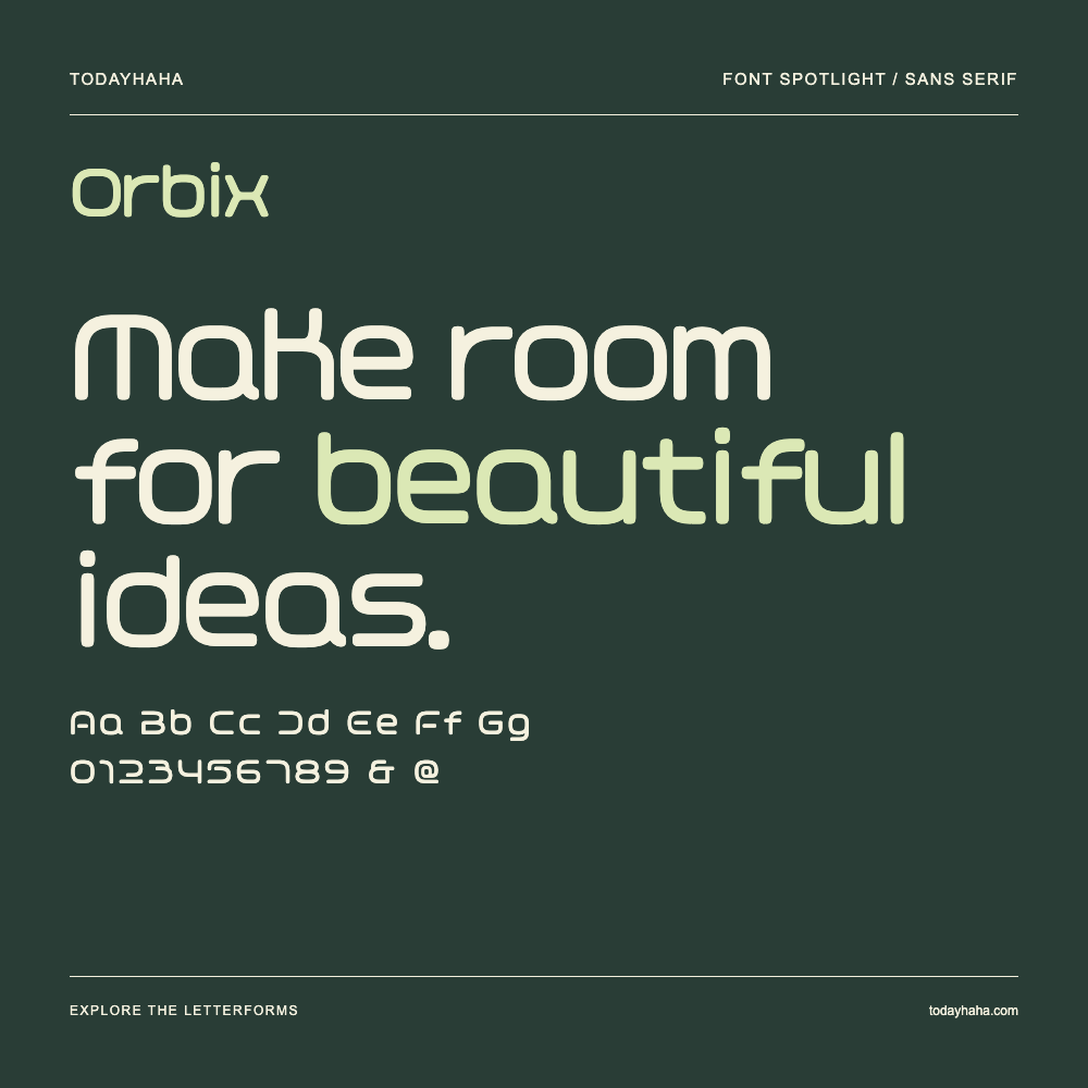 Orbix — Póster tipográfico con texto de muestra