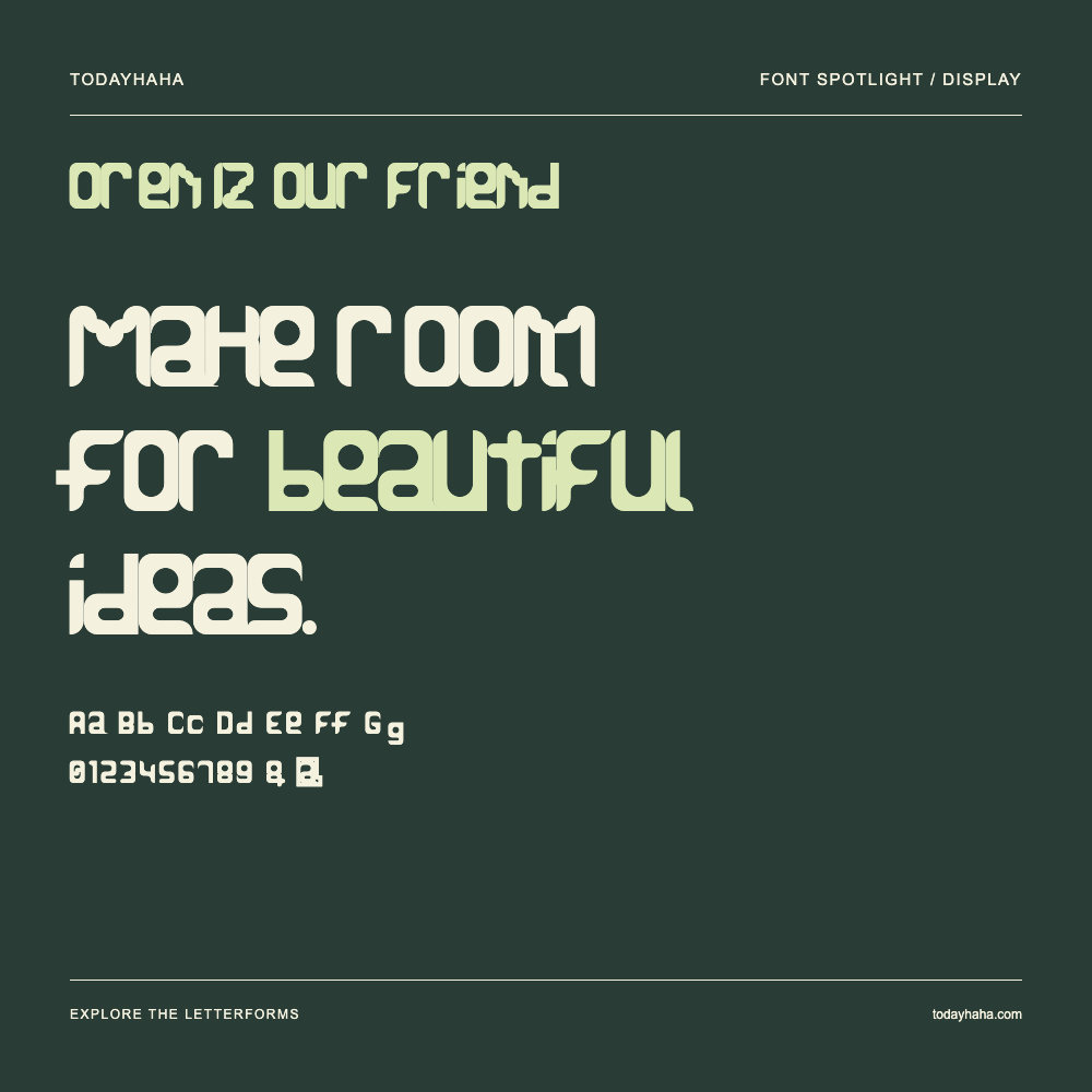 Oren Iz Our Friend — Typografieposter mit Beispieltext