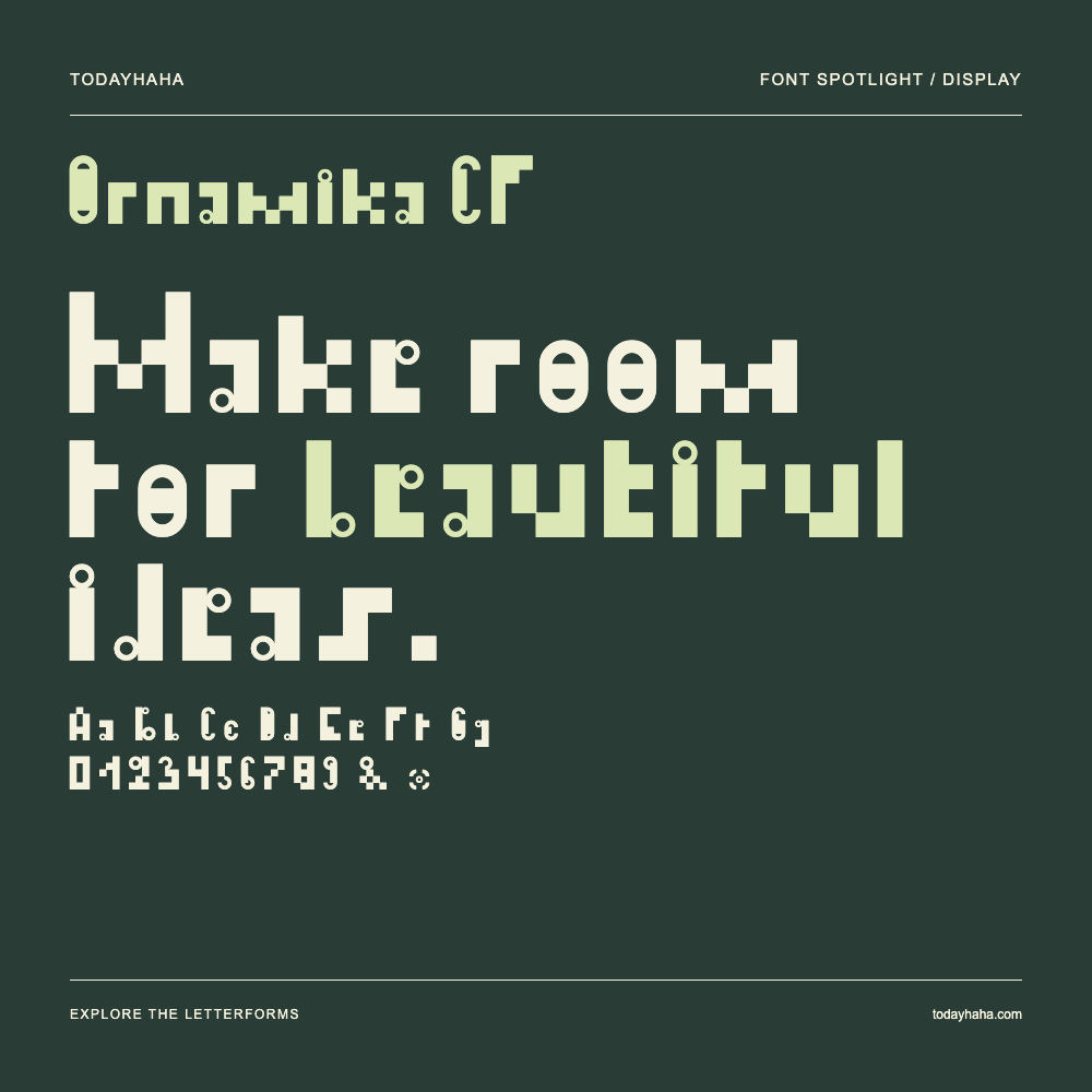 Ornamika CF — Typography poster with sample text