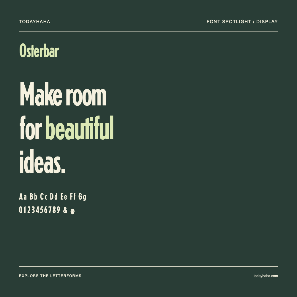 Osterbar — Typografieposter mit Beispieltext