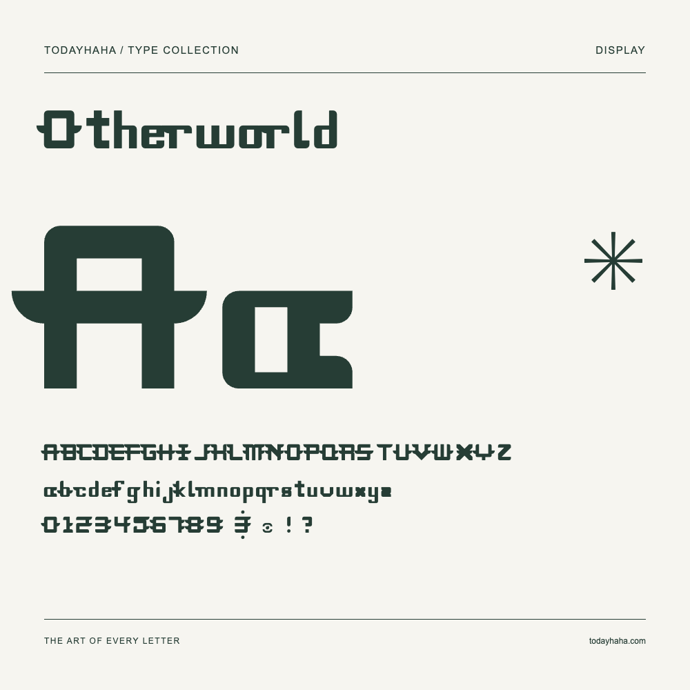 Otherworld — Campione con lettere maiuscole, minuscole e numeri