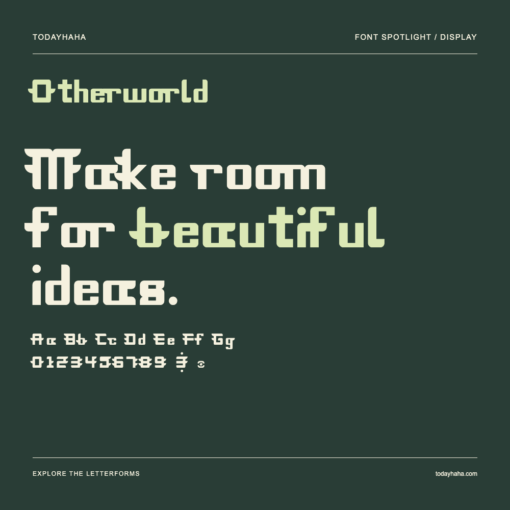 Otherworld — Poster tipografico con testo di esempio