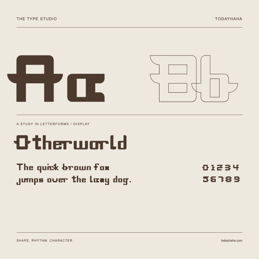 Otherworld — Studio delle lettere con frase e numeri