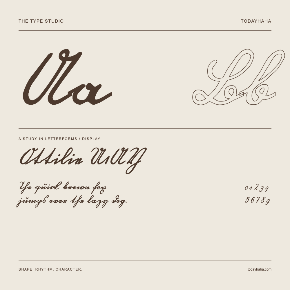 Ottilie U1AY — Studio delle lettere con frase e numeri