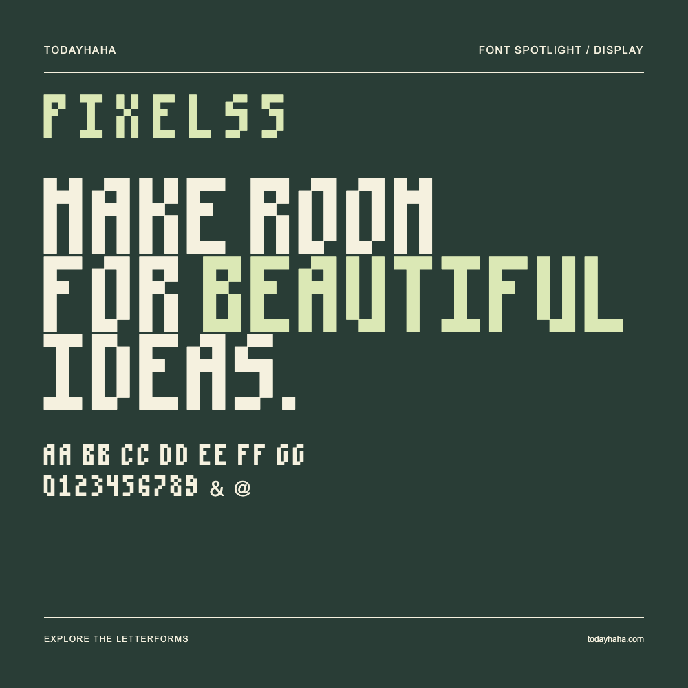 P I X E L S 5 — Typography poster with sample text