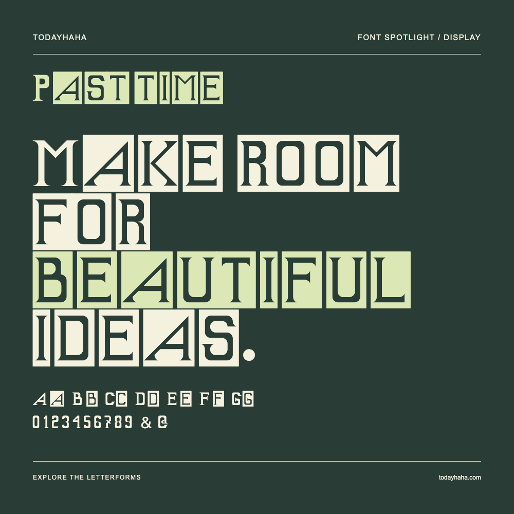 Past time — Typography poster with sample text