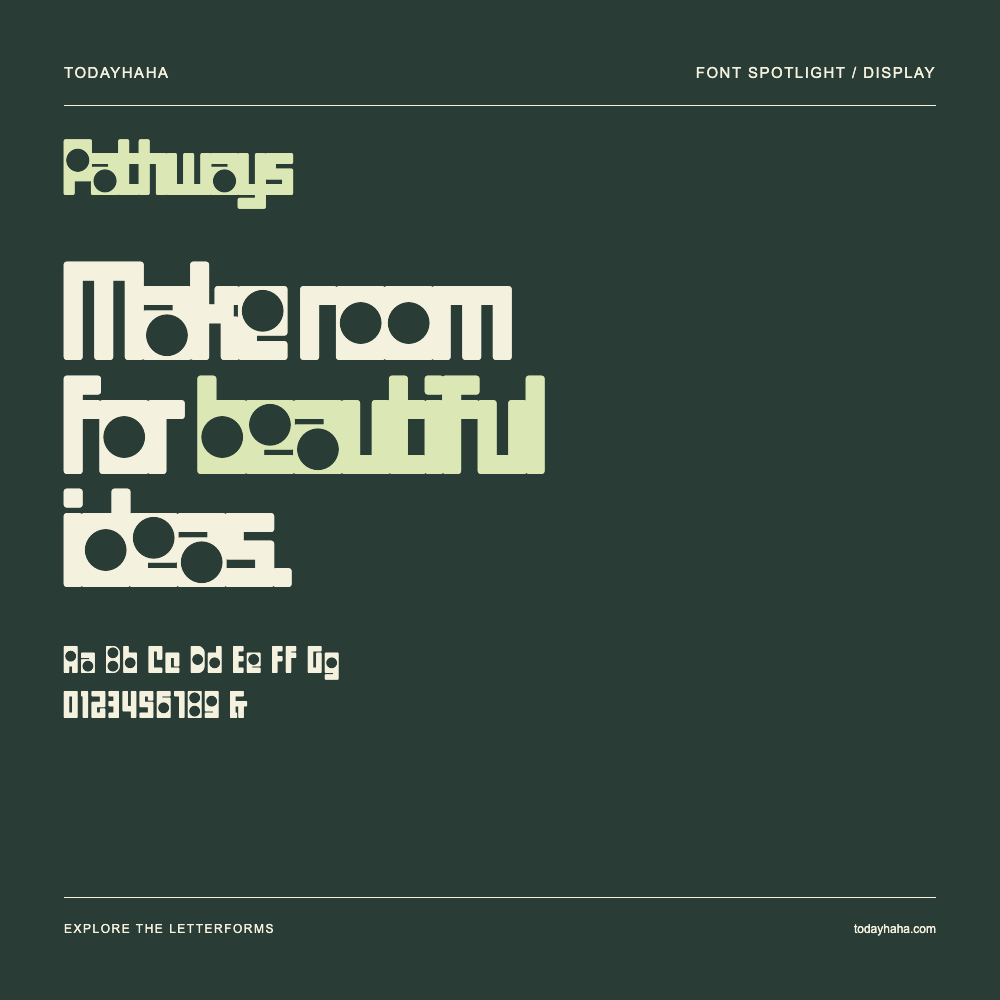 Pathways — Typografieposter mit Beispieltext