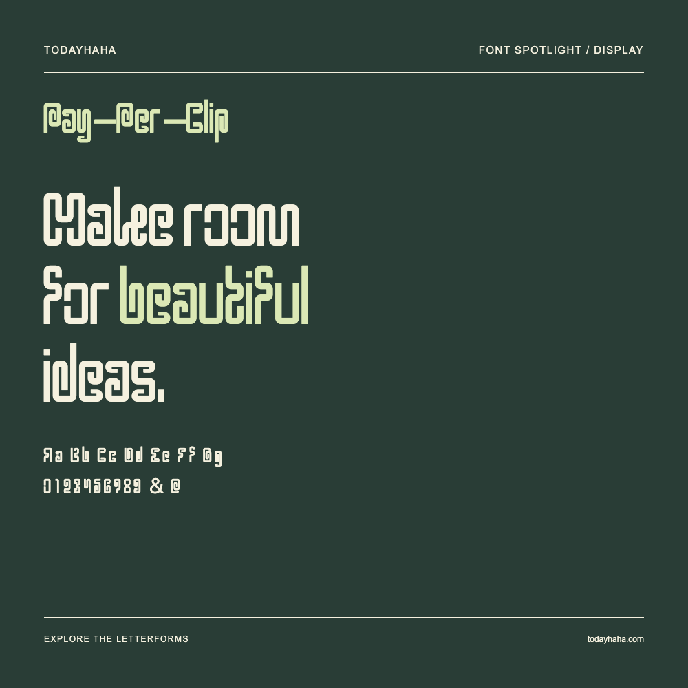 Pay-Per-Clip — Typografieposter mit Beispieltext