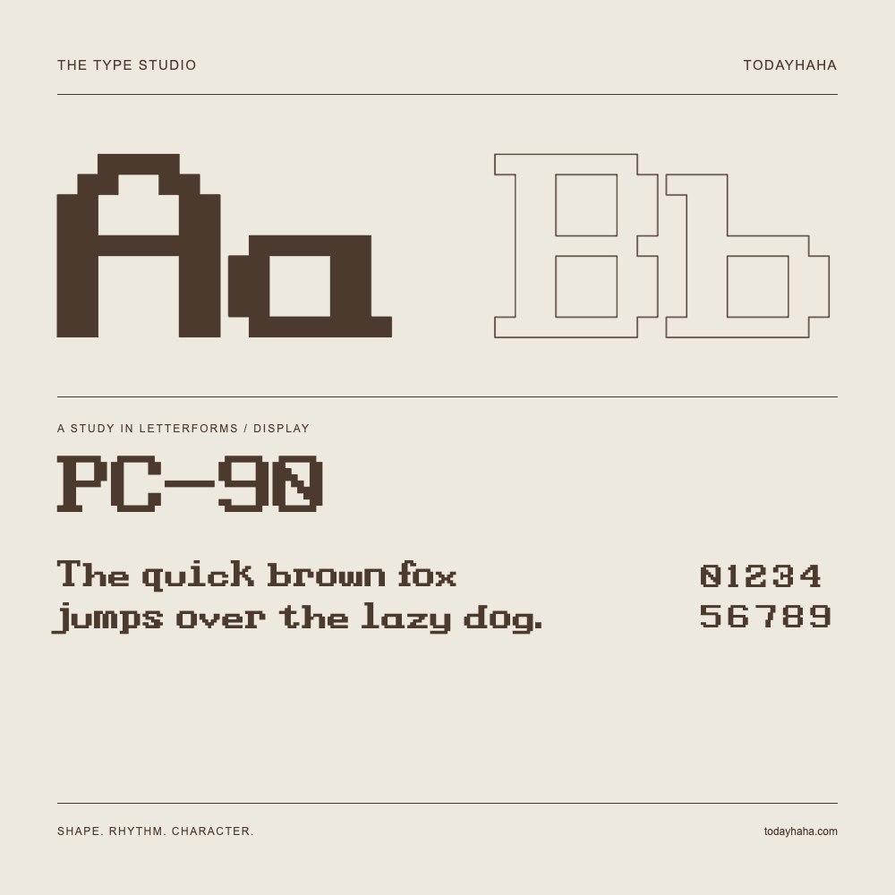 PC-90 — Étude des lettres avec une phrase et des chiffres