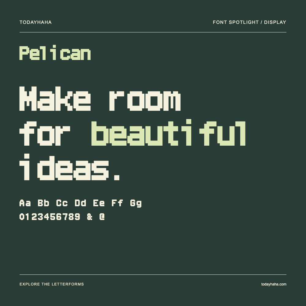 Pelican — Typografieposter mit Beispieltext