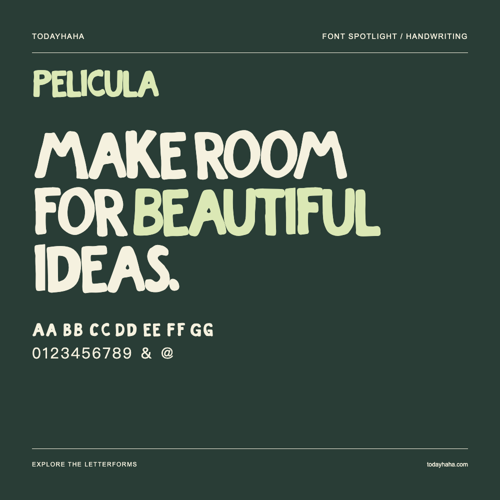 Pelicula — Affiche typographique avec exemple de texte