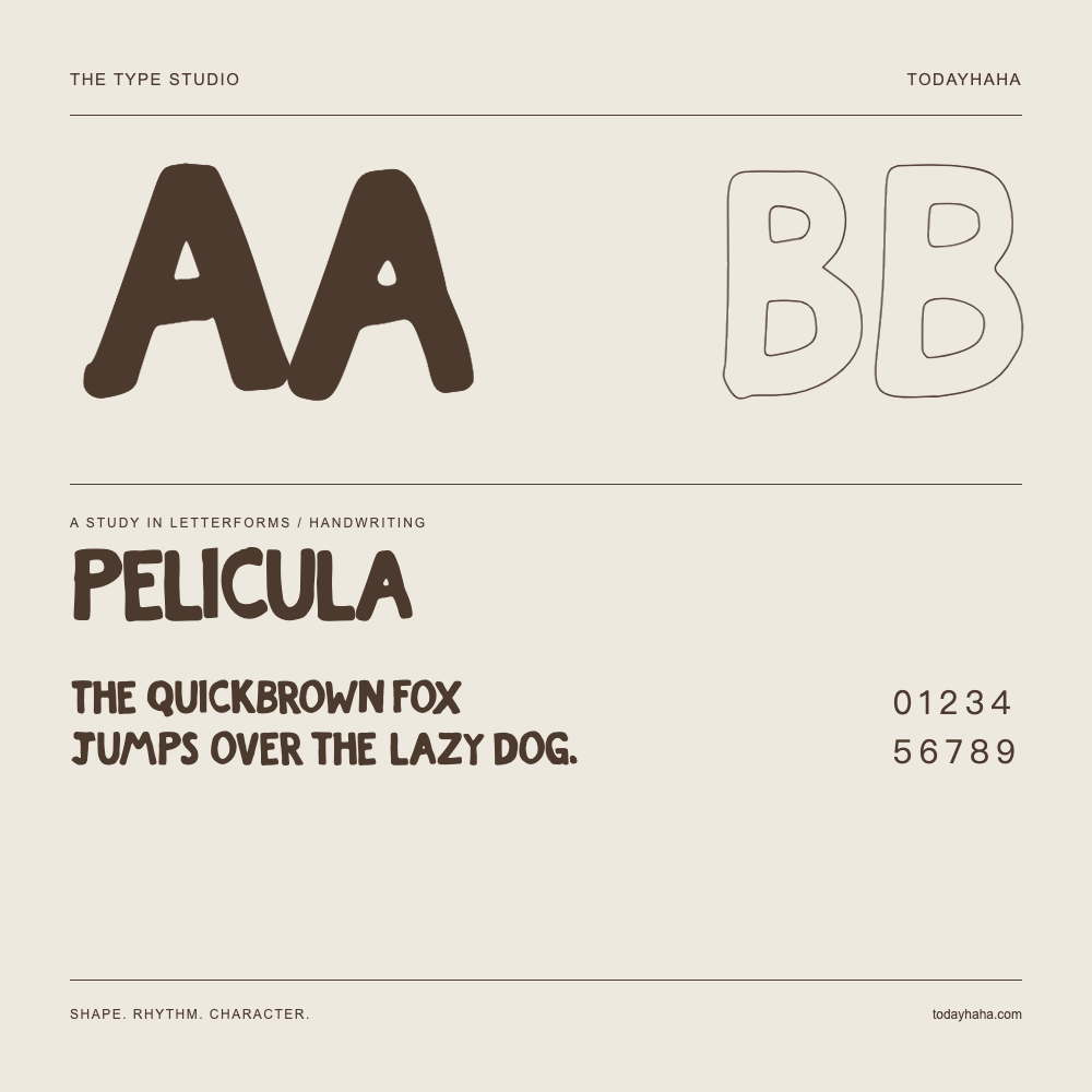 Pelicula — Étude des lettres avec une phrase et des chiffres