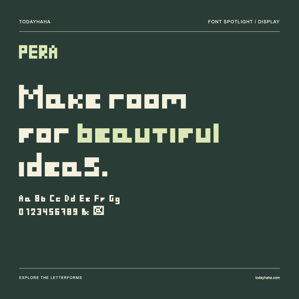 PERA — Typografieposter mit Beispieltext