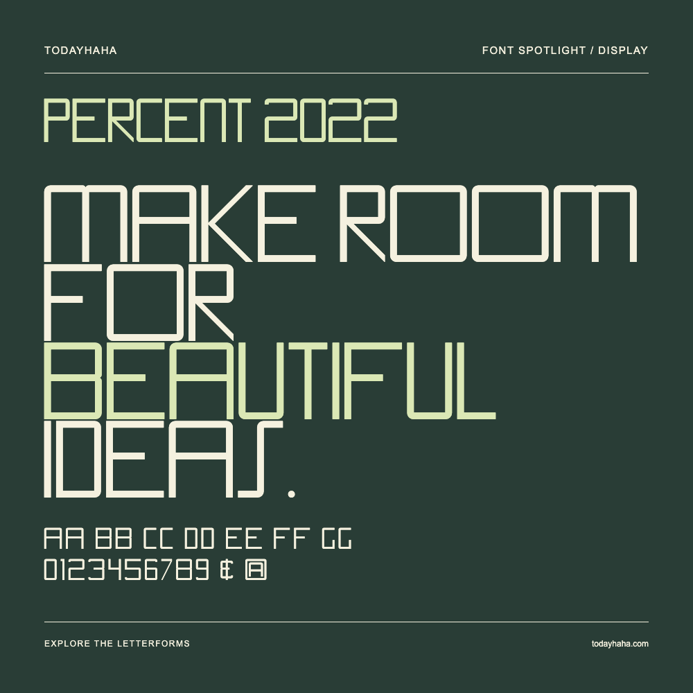 Percent 2022 — Typografieposter mit Beispieltext