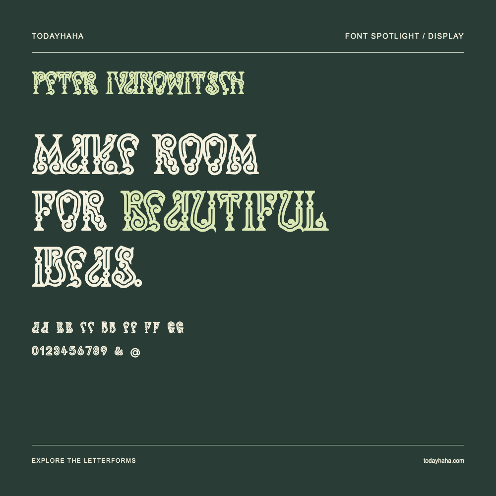 Peter Ivanowitsch — Typografieposter mit Beispieltext