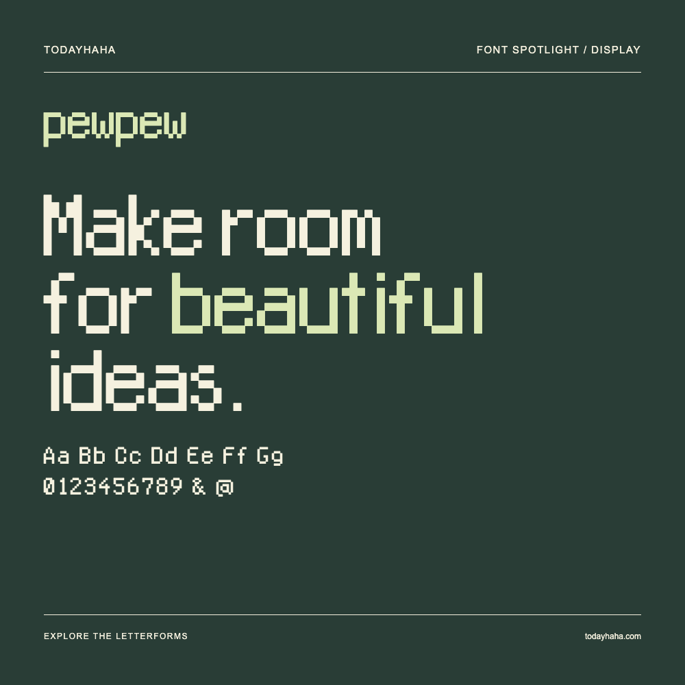 pewpew — Typography poster with sample text