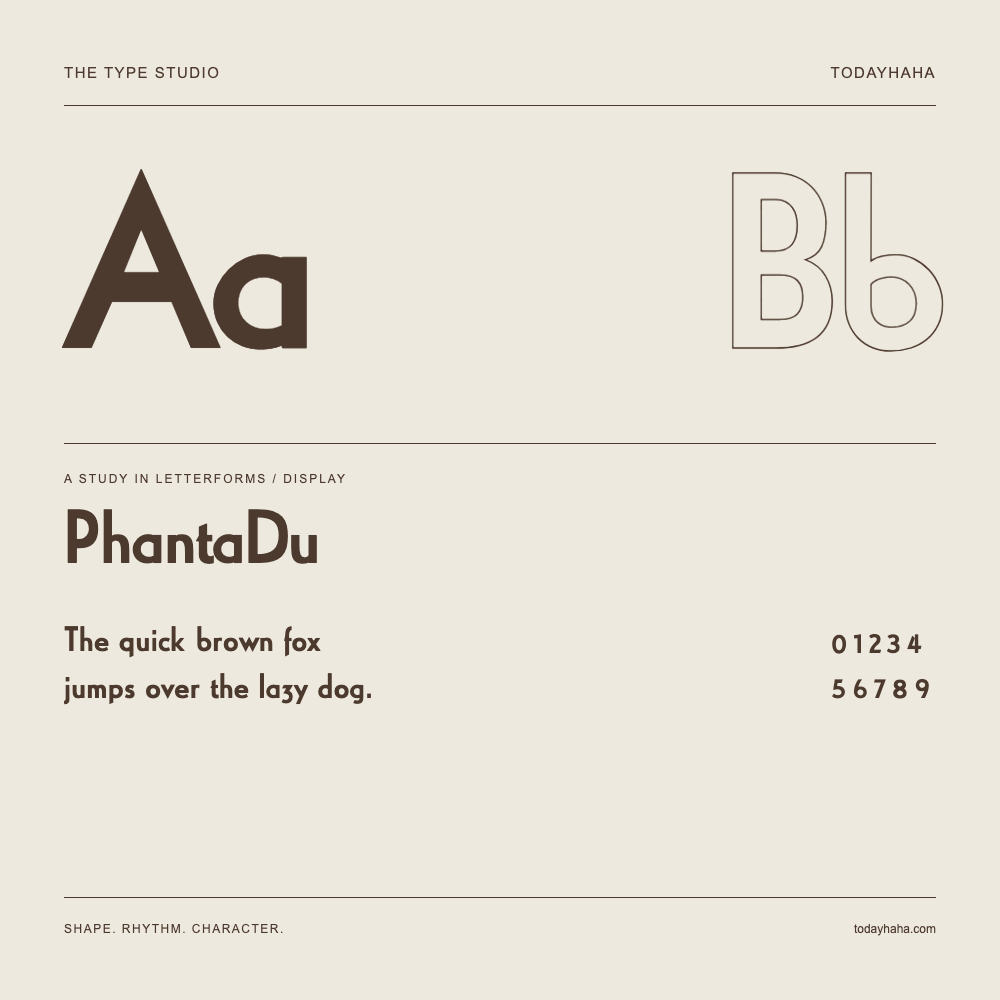 PhantaDu — Estudio de letras con una frase y números