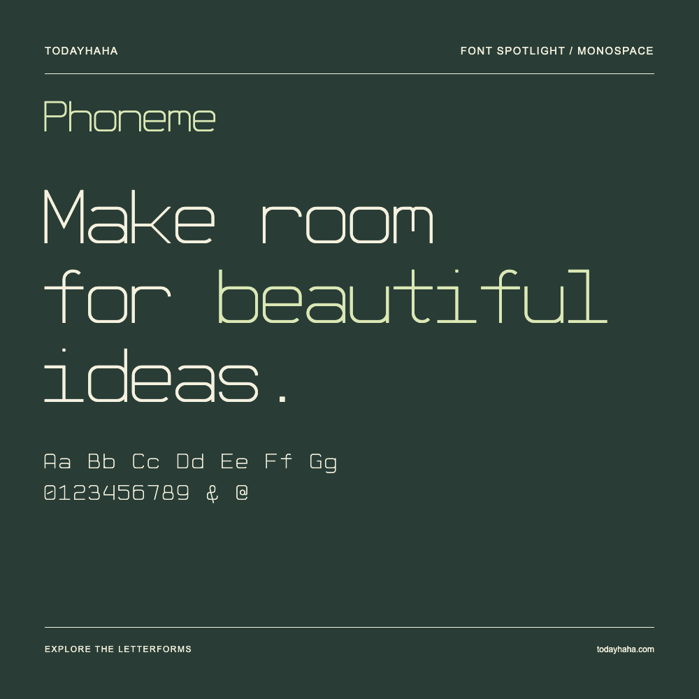 Phoneme — 字体排版海报：示例文字