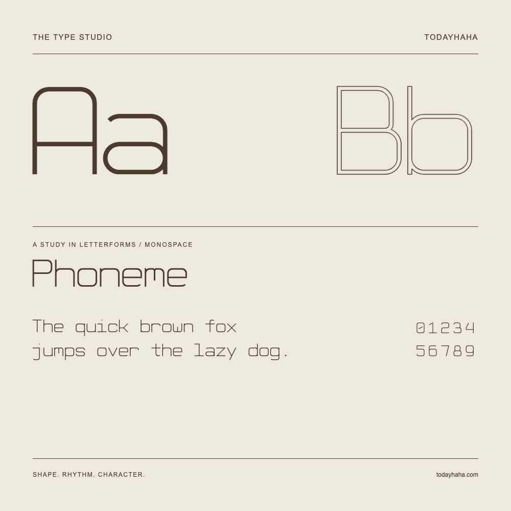 Phoneme — 字形展示：示例句子与数字