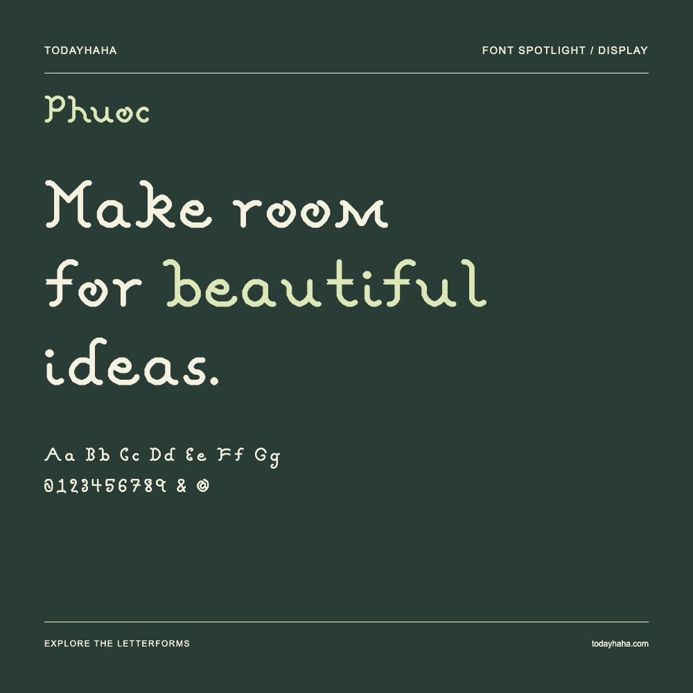Phuoc — Typografieposter mit Beispieltext