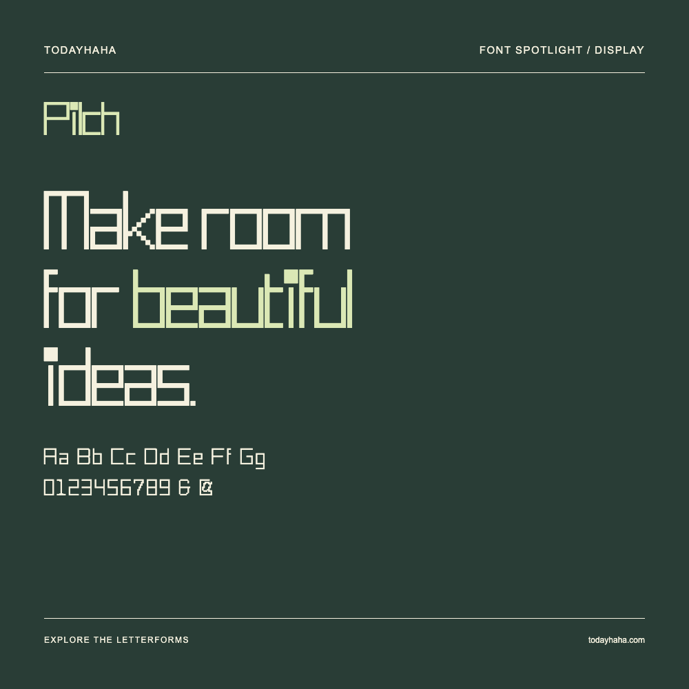 Pilch — Typografieposter mit Beispieltext