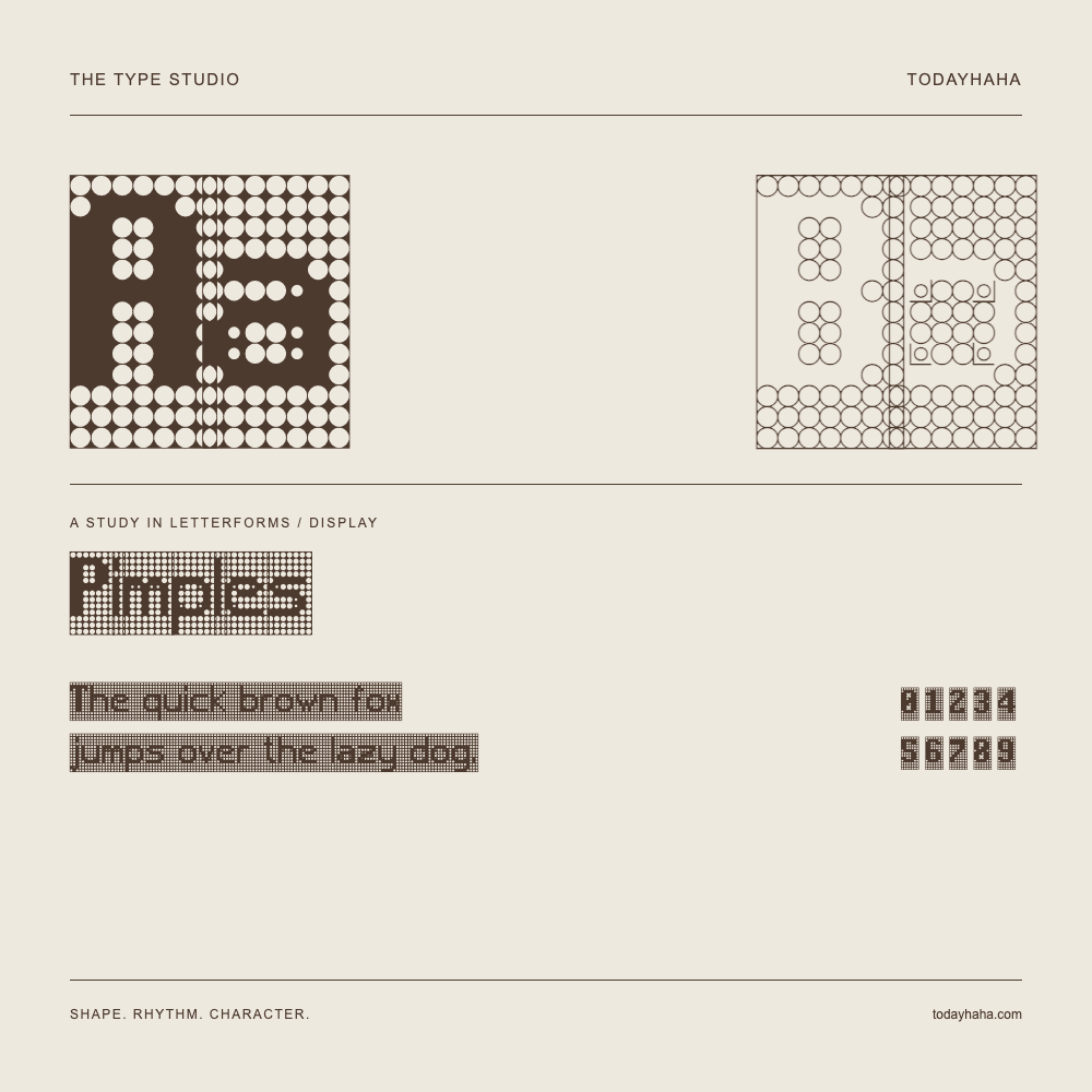 Pimples — Buchstabenstudie mit Beispielsatz und Ziffern