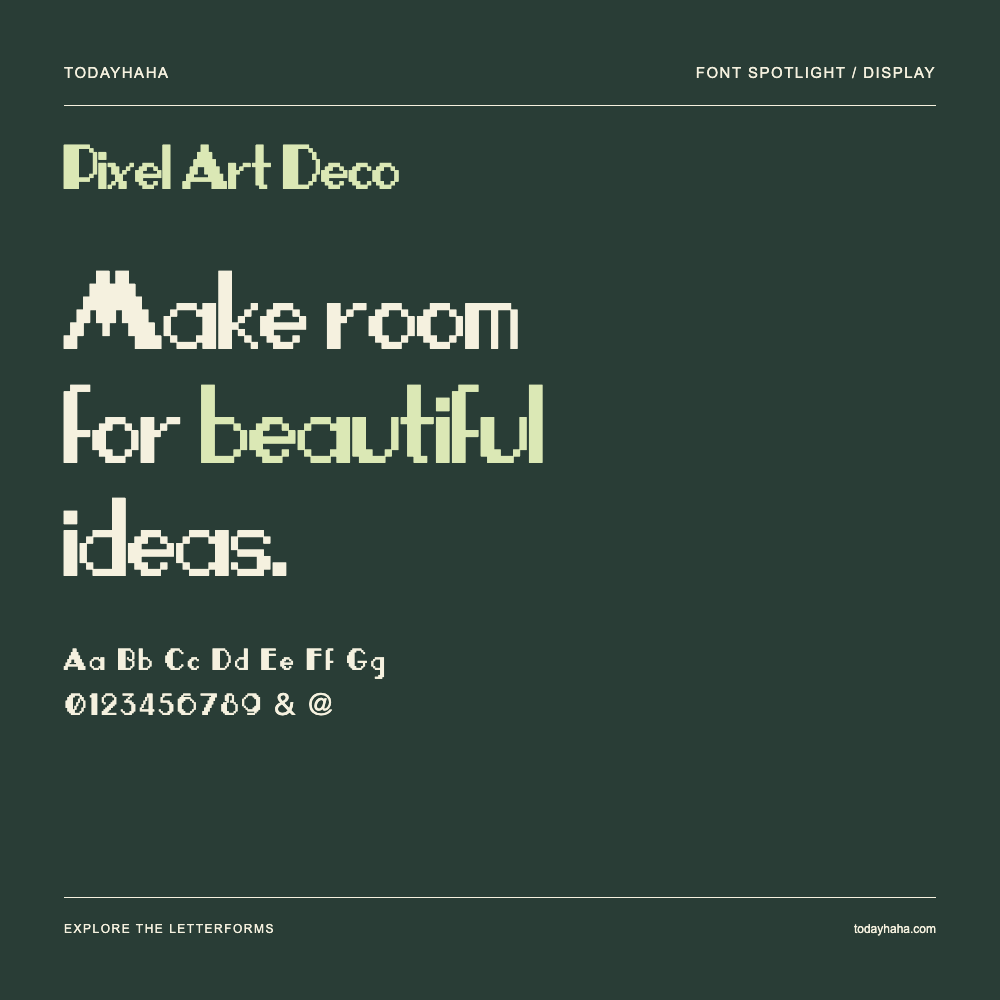 Pixel Art Deco — Typografieposter mit Beispieltext