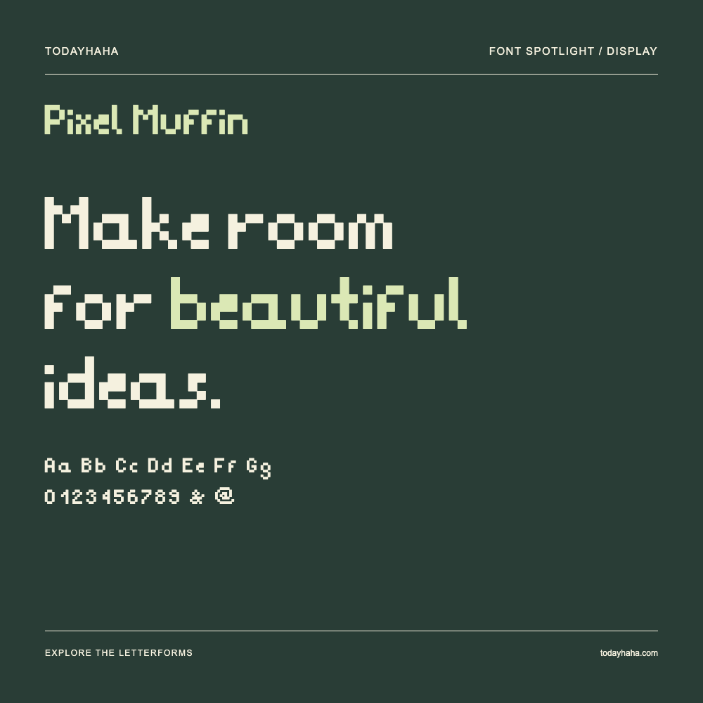 Pixel Muffin — Typografieposter mit Beispieltext