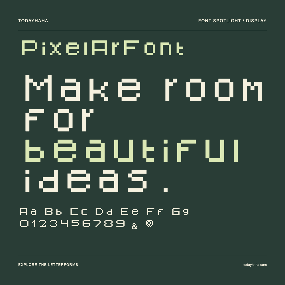 PixelArFont — 字体排版海报：示例文字