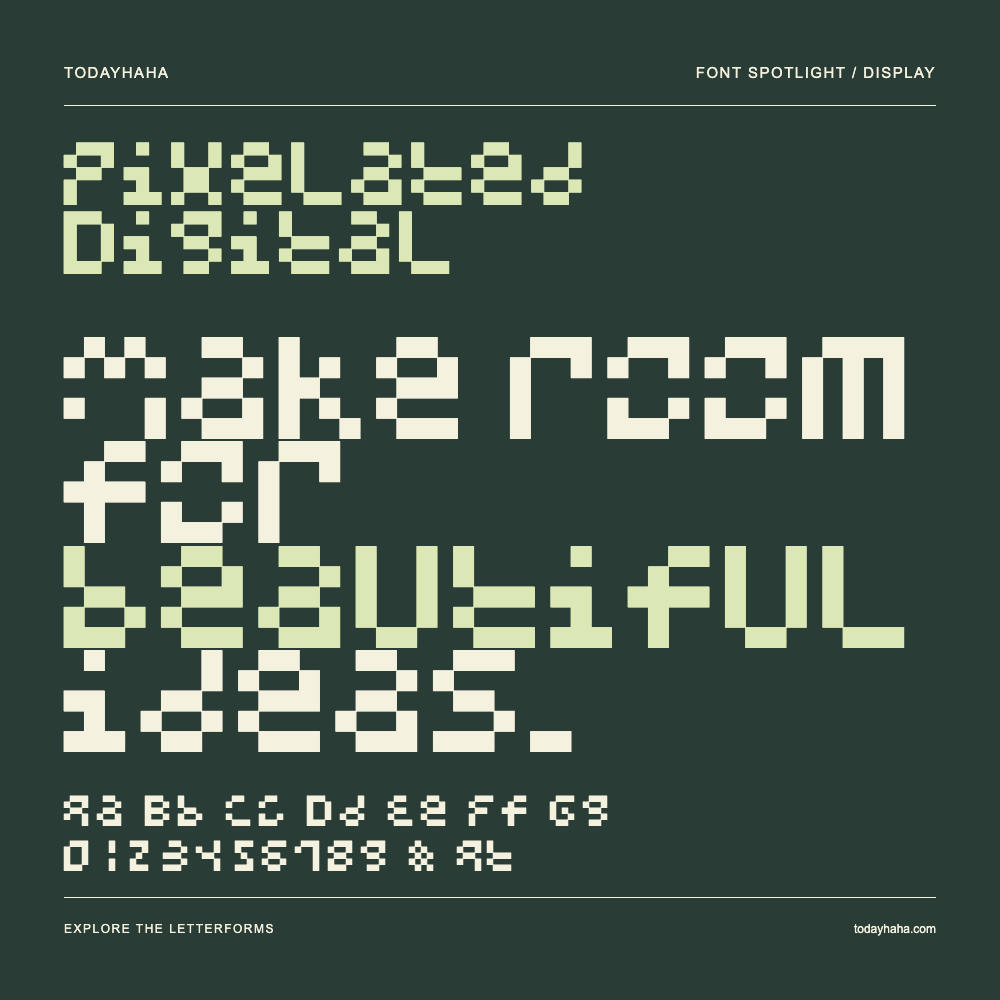 Pixelated Digital — Poster tipografico con testo di esempio