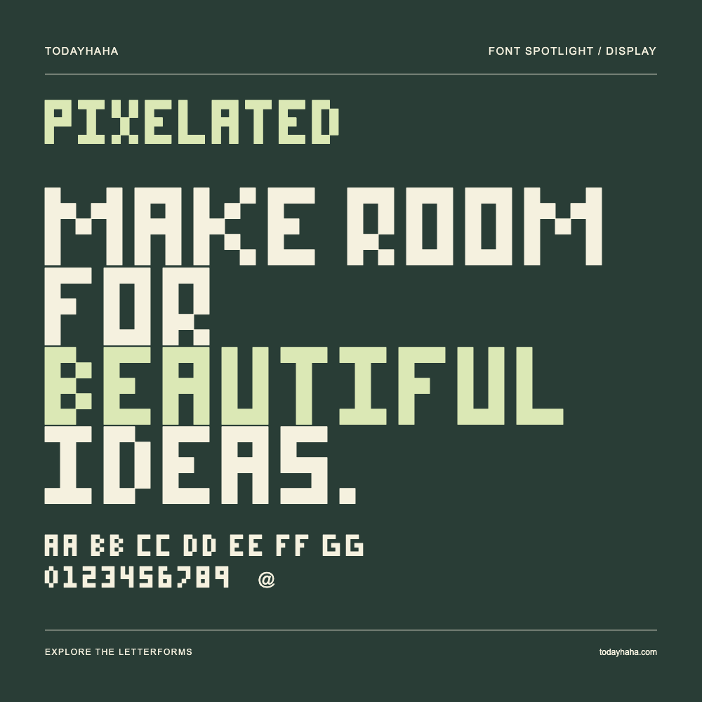 pixelated — Typography poster with sample text