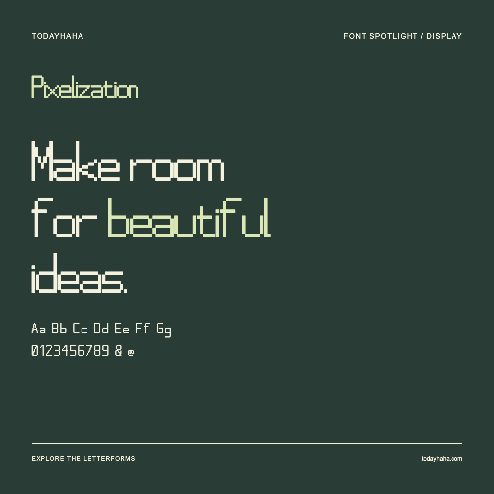Pixelization — Typografieposter mit Beispieltext