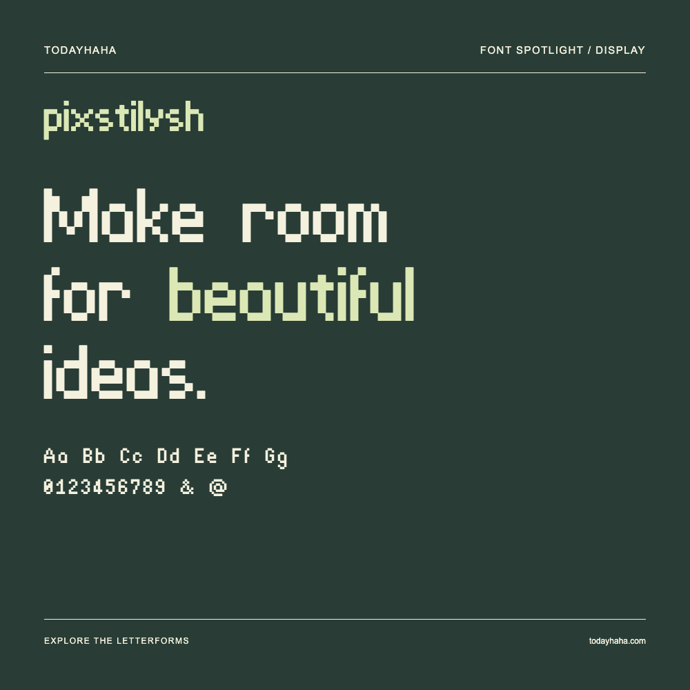 pixstilysh — Typografieposter mit Beispieltext