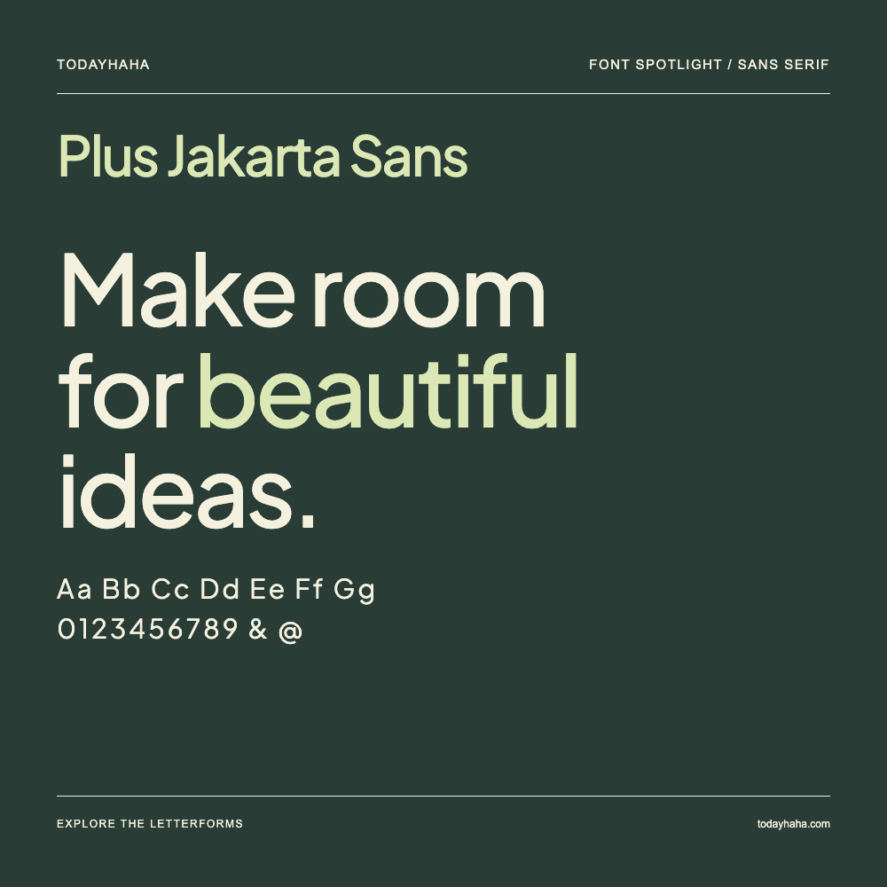 Plus Jakarta Sans — 字体排版海报：示例文字