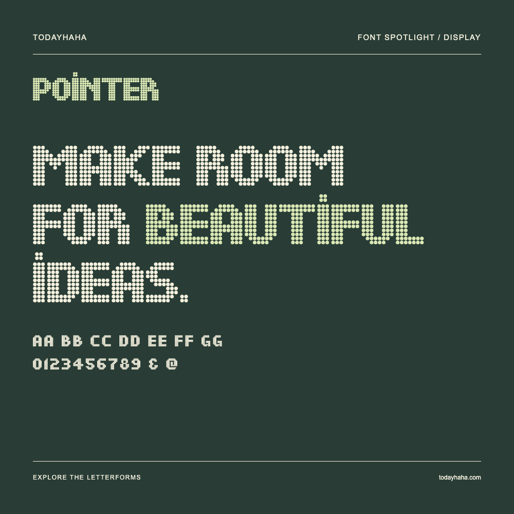 Pointer — Typografieposter mit Beispieltext