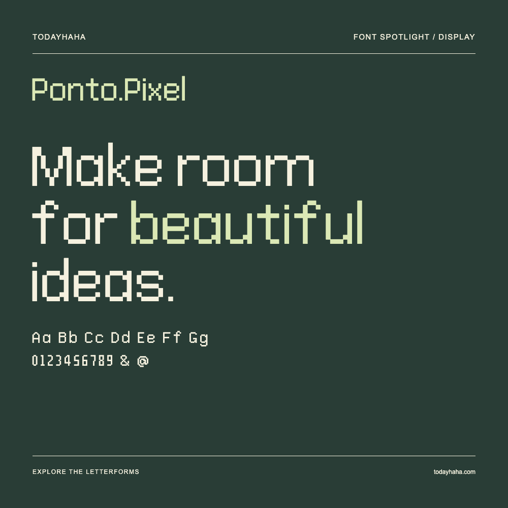 Ponto.Pixel — Typography poster with sample text
