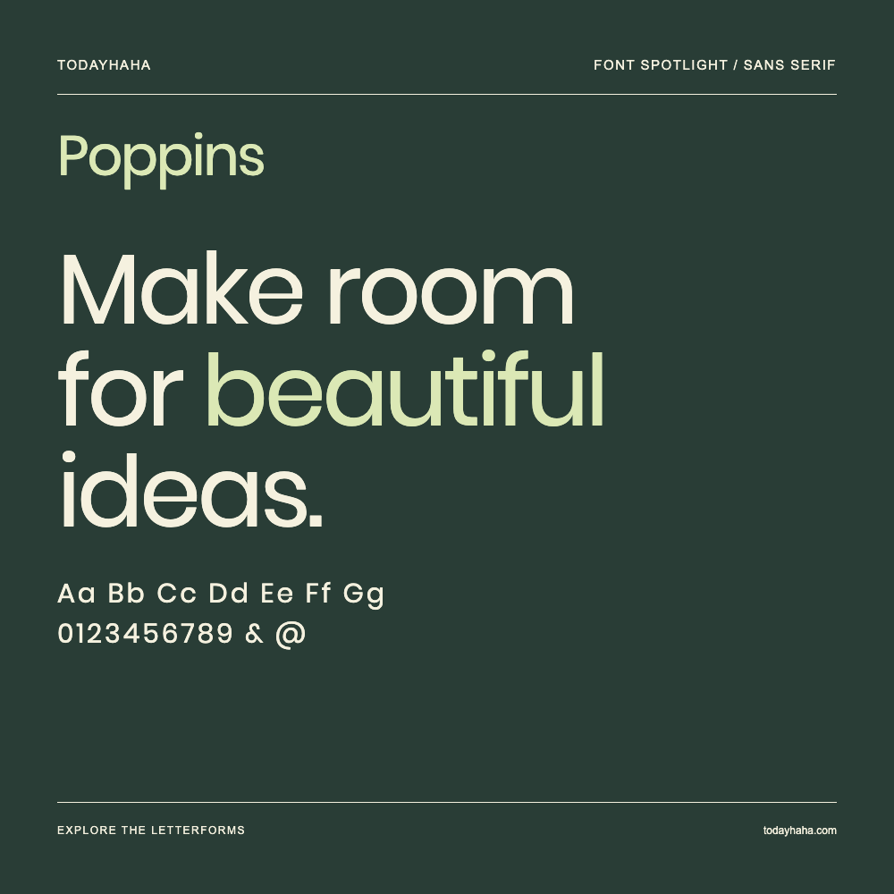 Poppins — 字体排版海报:示例文字