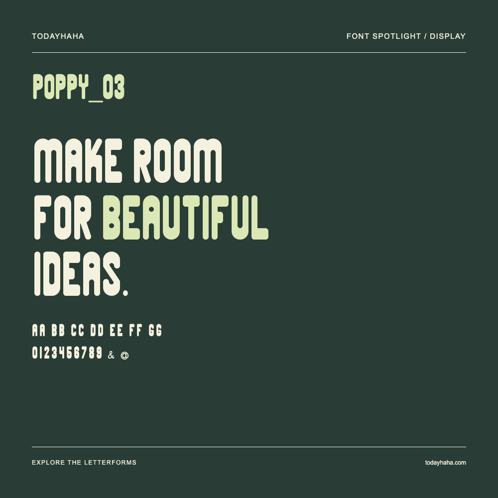 Poppy_03 — Affiche typographique avec exemple de texte