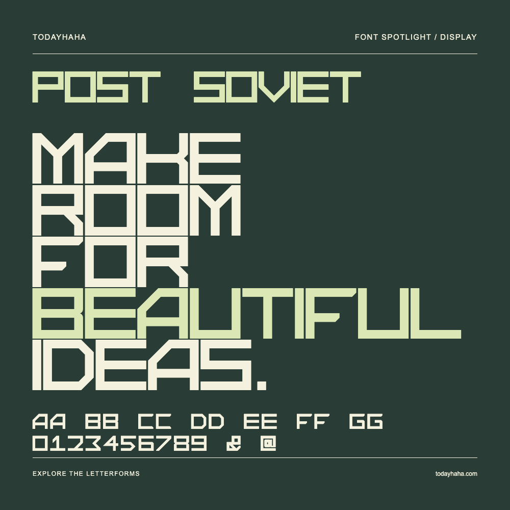 Post Soviet — 字体排版海报：示例文字
