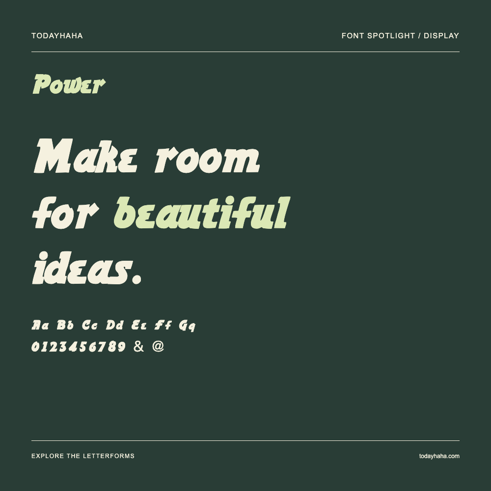 Power — Typografieposter mit Beispieltext