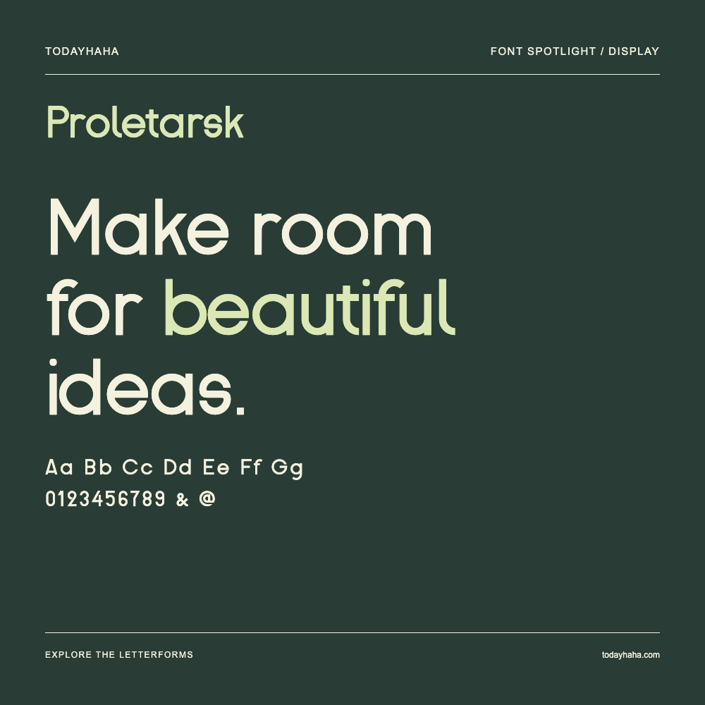 Proletarsk — Typography poster with sample text
