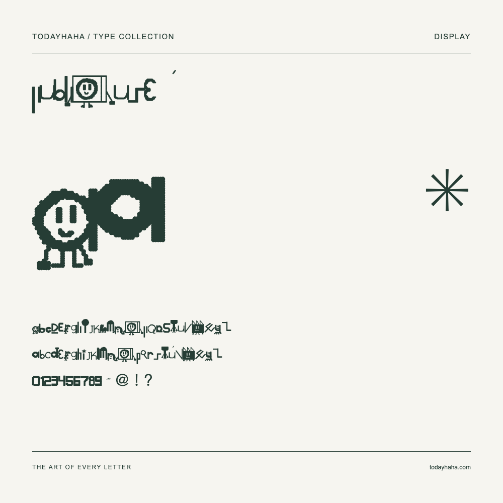 PubHouse — Font specimen with uppercase and lowercase letters and numbers