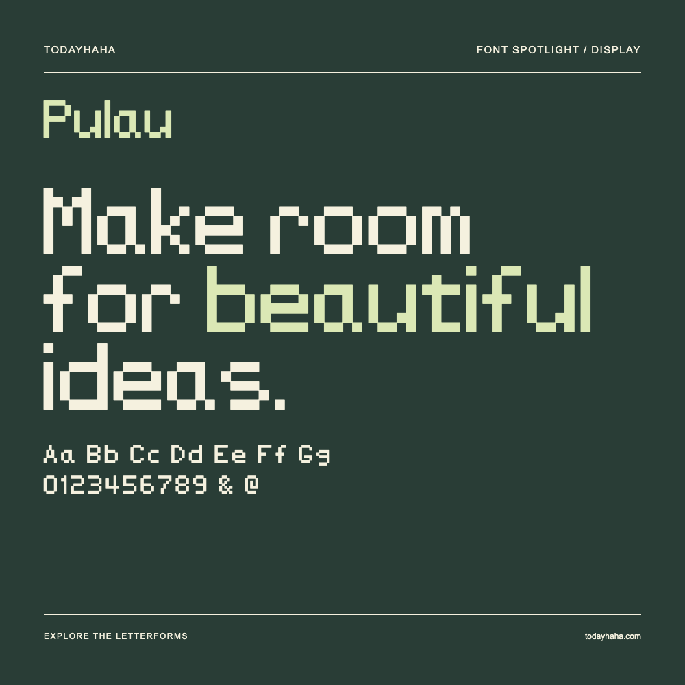 Pulau — Póster tipográfico con texto de muestra