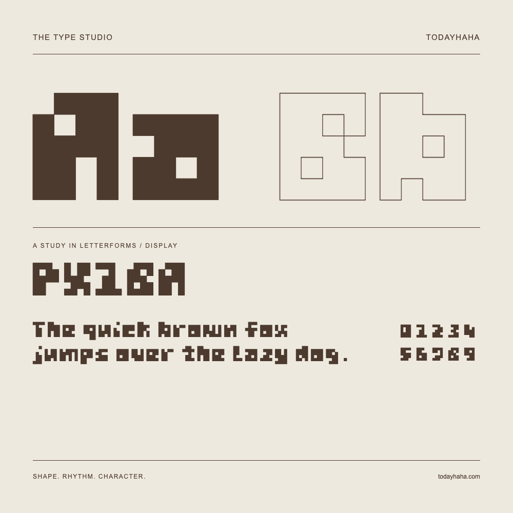 PX18A — Studio delle lettere con frase e numeri