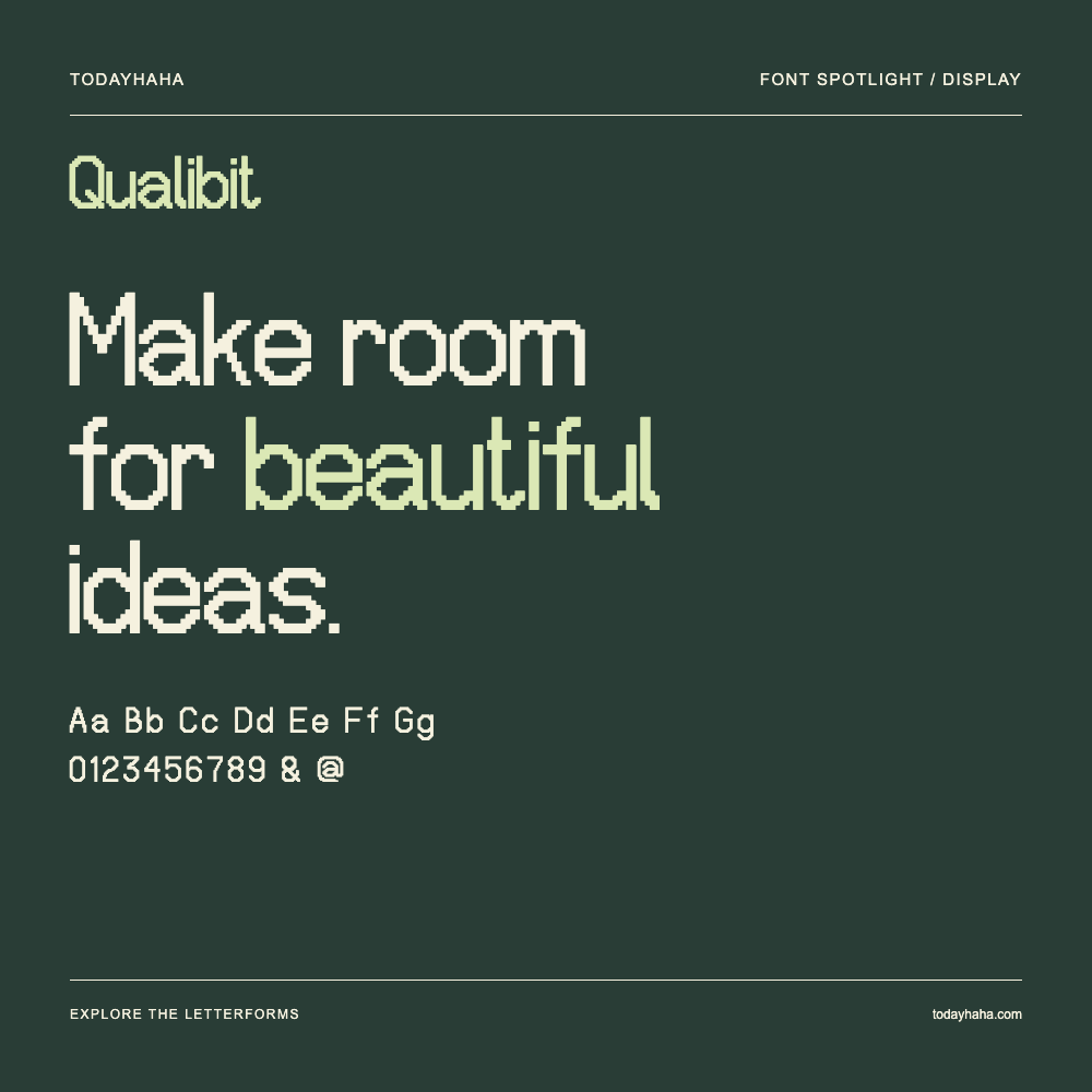 Qualibit — Typography poster with sample text